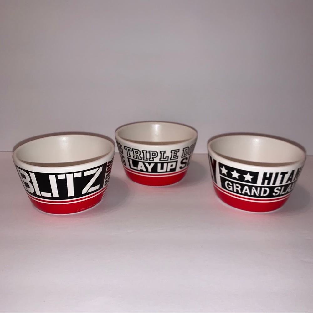 Set of 3 Hallmark ESPN Condiment Cerial Bowl Set